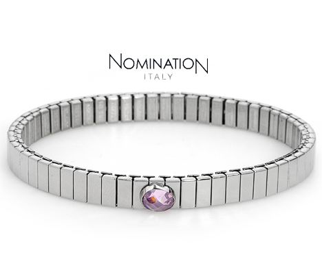 NOMINATION ITALY-PINK CRYSTAL St.STEEL BRACELET